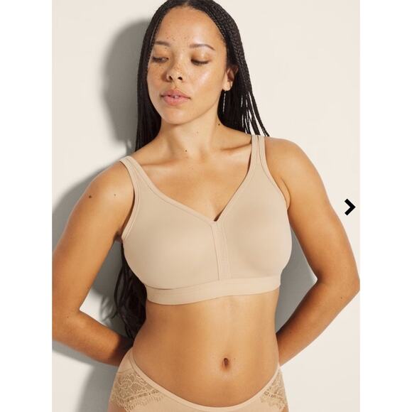Soma EMBRACEABLE Wireless Unlined Full Coverage Bra 44DDD Soft Tan NWT - Picture 1 of 12